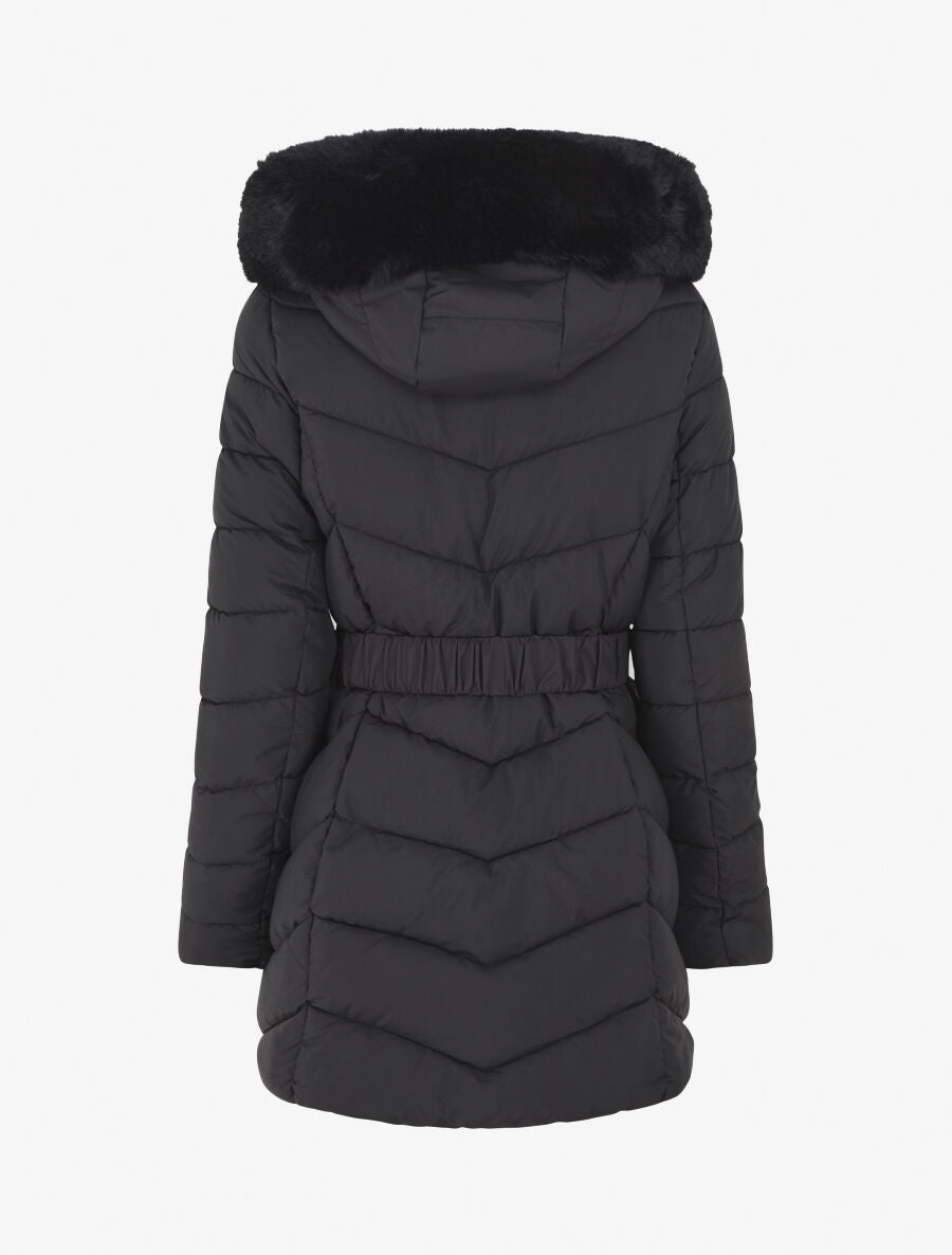 Doudoune cintrée à capuche amovible - Noir - 2