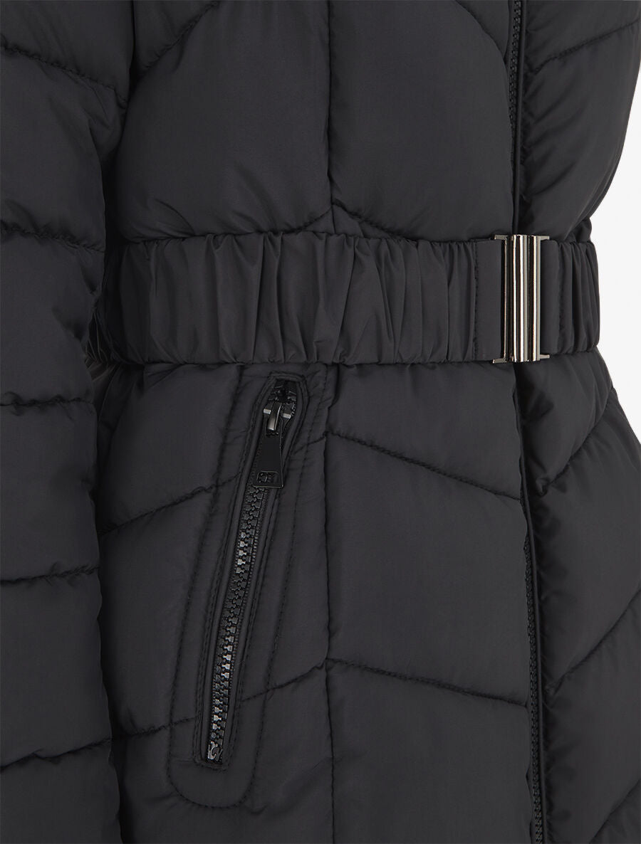 Doudoune cintrée à capuche amovible - Noir - 3