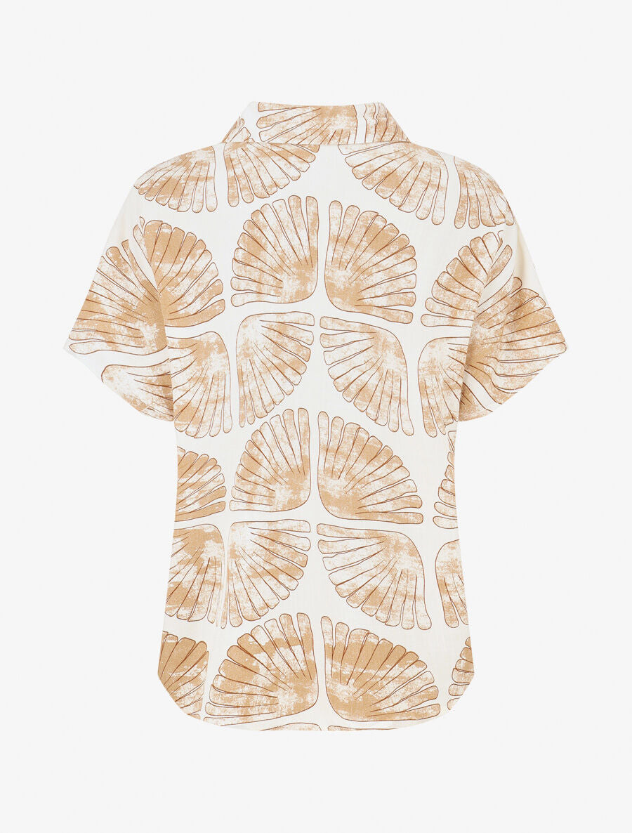 Ensemble chemise et pantalon imprimé fantaisie - Beige - 4