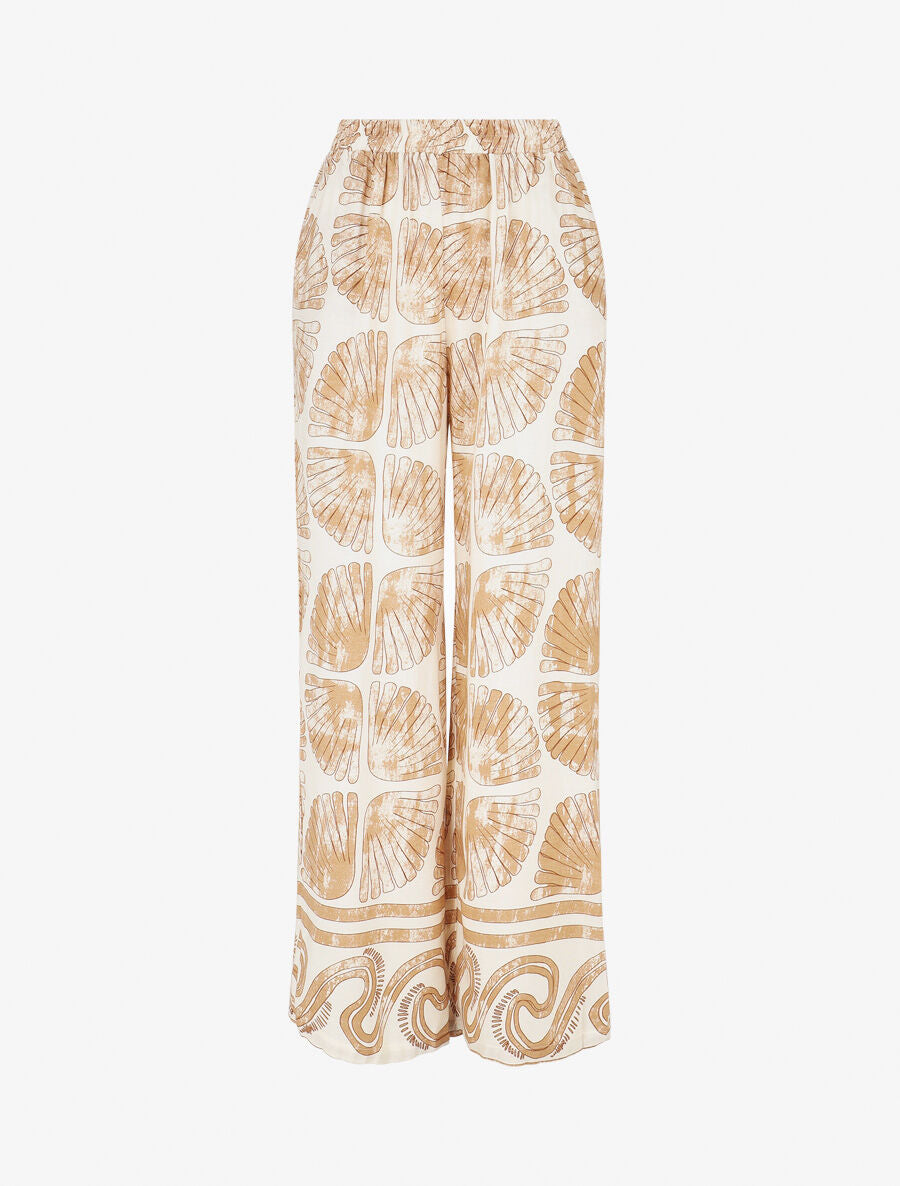 Ensemble chemise et pantalon imprimé fantaisie - Beige - 6