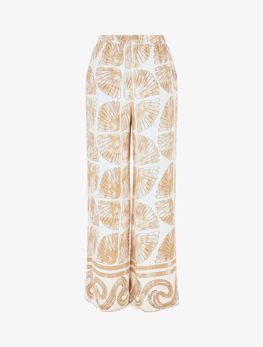 Ensemble chemise et pantalon imprimé fantaisie - Beige - 7