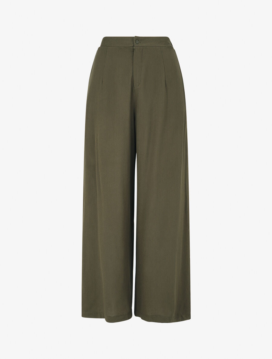 Ensemble top à nouer et pantalon - Kaki - 4