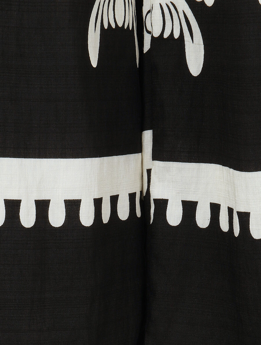 Ensemble top sans manches et pantalon imprimé ikat - Noir - 6