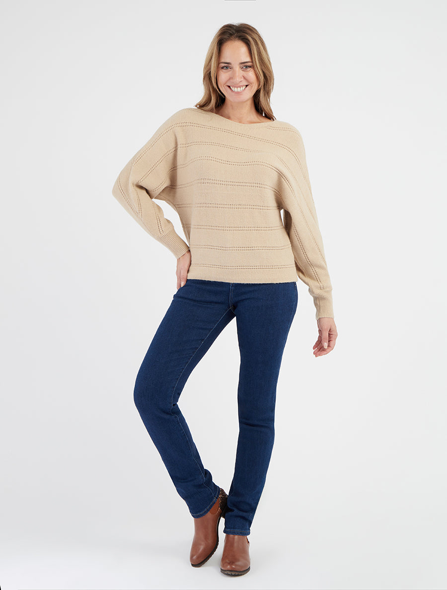 Maglione a tinta unita con collo rotondo - Chameau