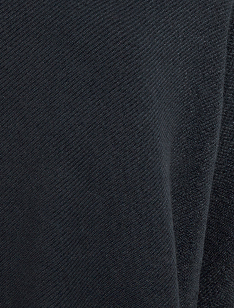 Poncho asymétrique à manches longues - Noir - 3