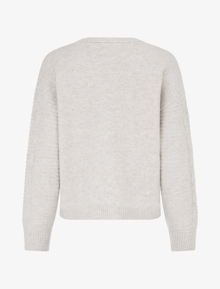 Gilet irisé à boutons métalliques - Beige - 2