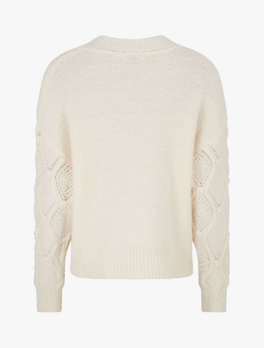 Pull duveteux oversize - Crème - 2