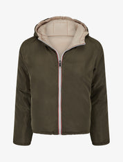 Doudoune matelassée reversible à capuche - Kaki - 1