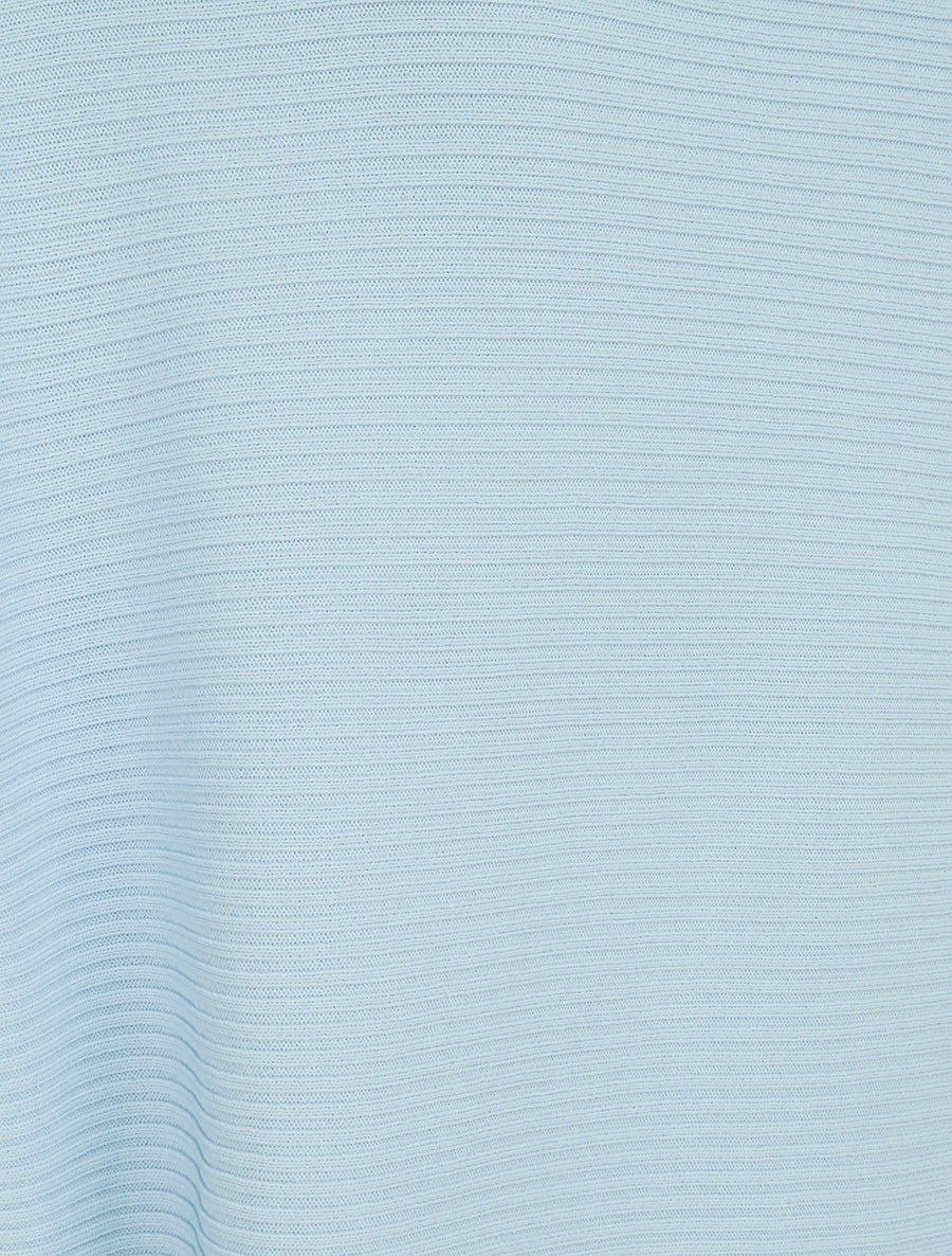 Top uni texturé à manches courtes - Bleu ciel - 3