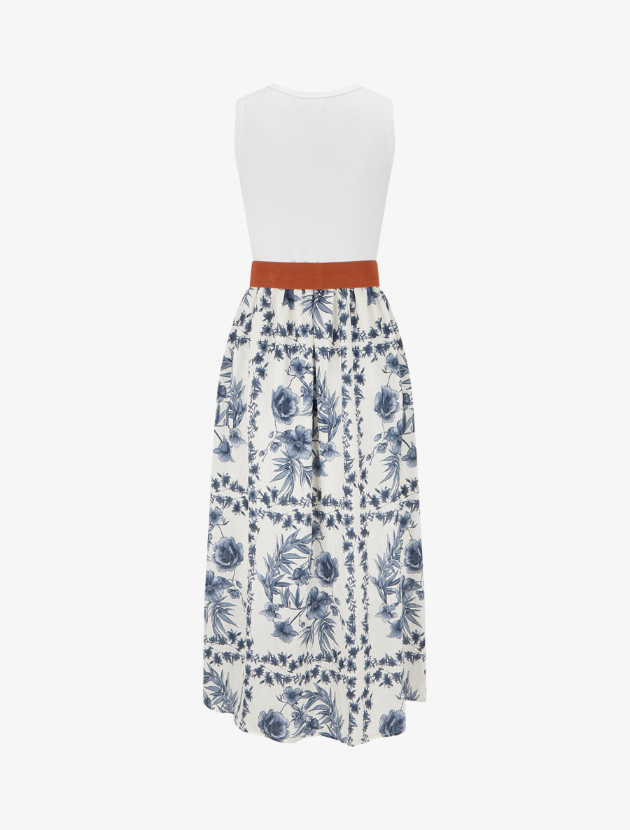 Robe imprimé floral à poches - Bleu - 2