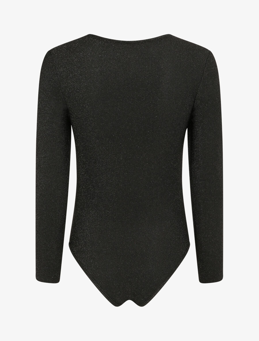 Body irisé à col torsadé - Noir - 2