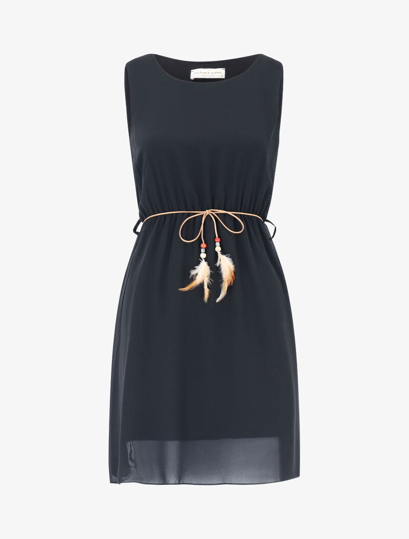 Robe patineuse en voile - Noir - 1