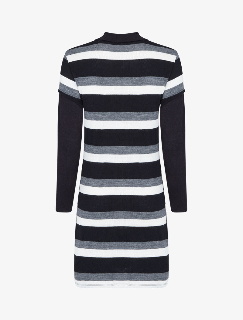 Tunique rayée à manches trompe l&