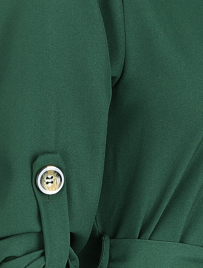 Robe chemise unie - Vert - 3