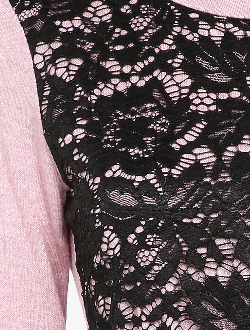 Robe pull à dentelle à l&