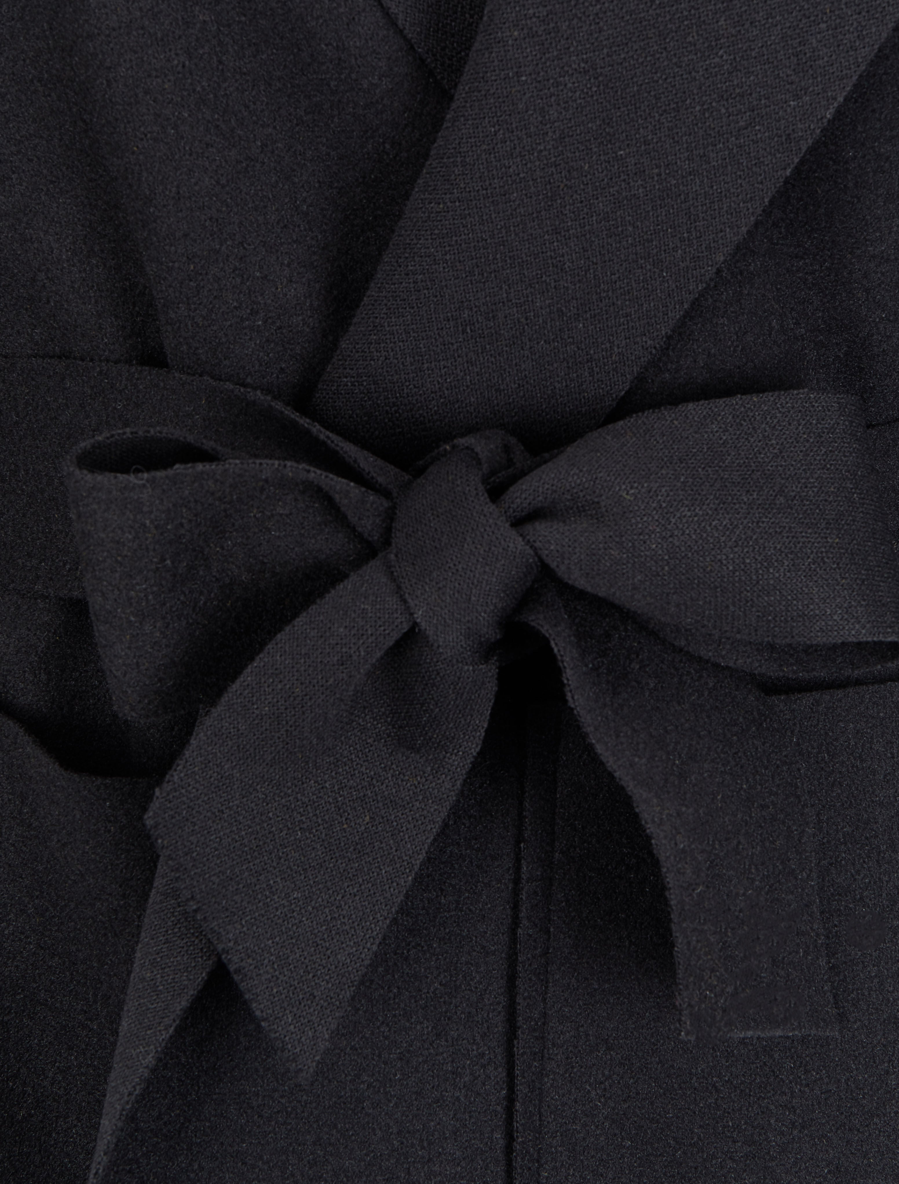 Manteau long ceinturé à capuche - Noir - 3
