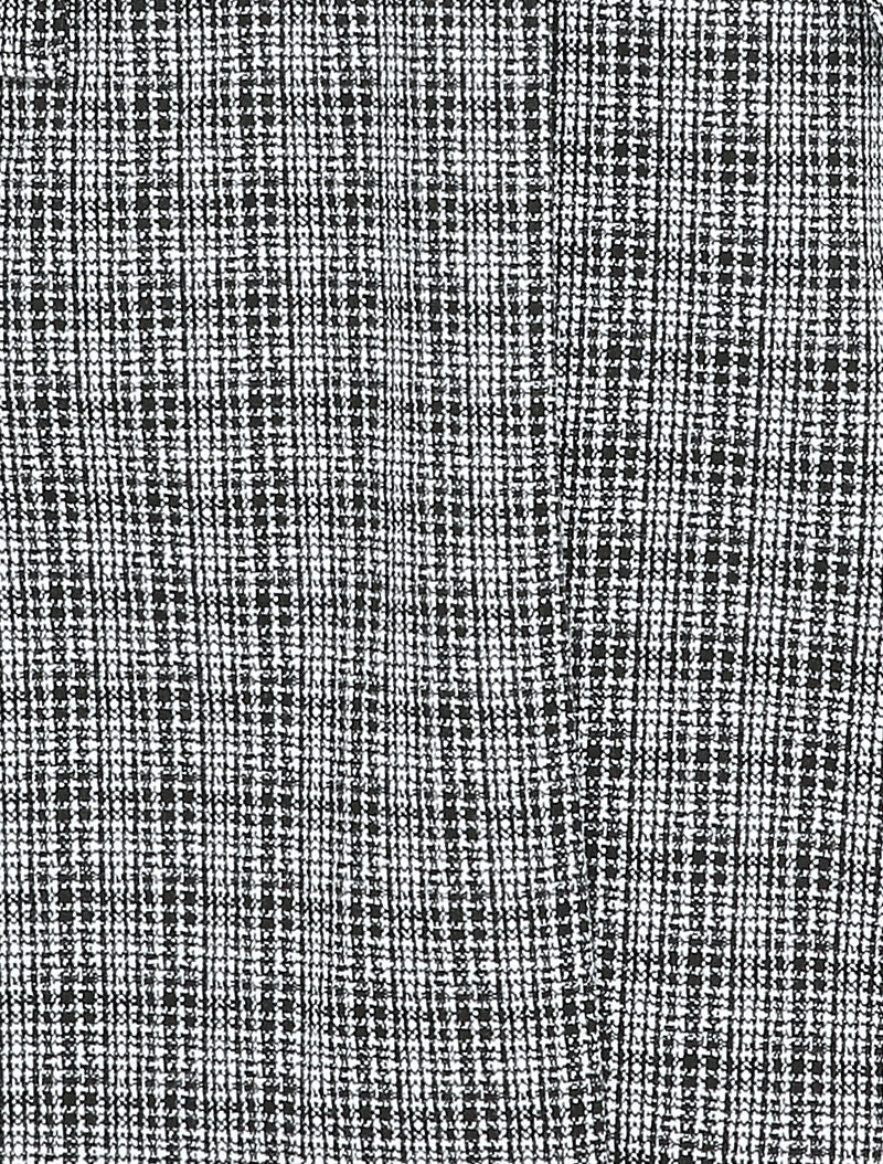 Veste mi-longue à motif petits carreaux - Noir - 3