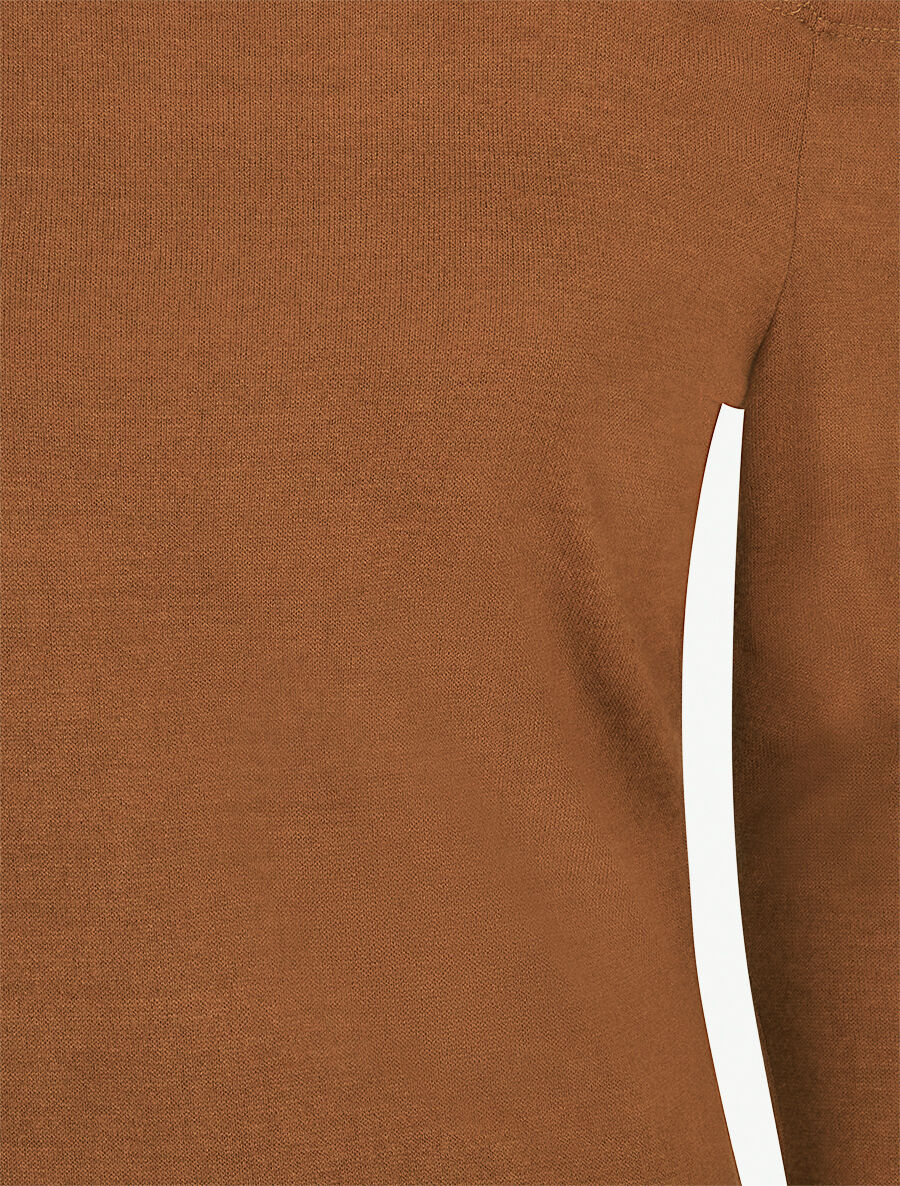 Pull fin à bretelle irisée imprimé graphique - Camel - 3