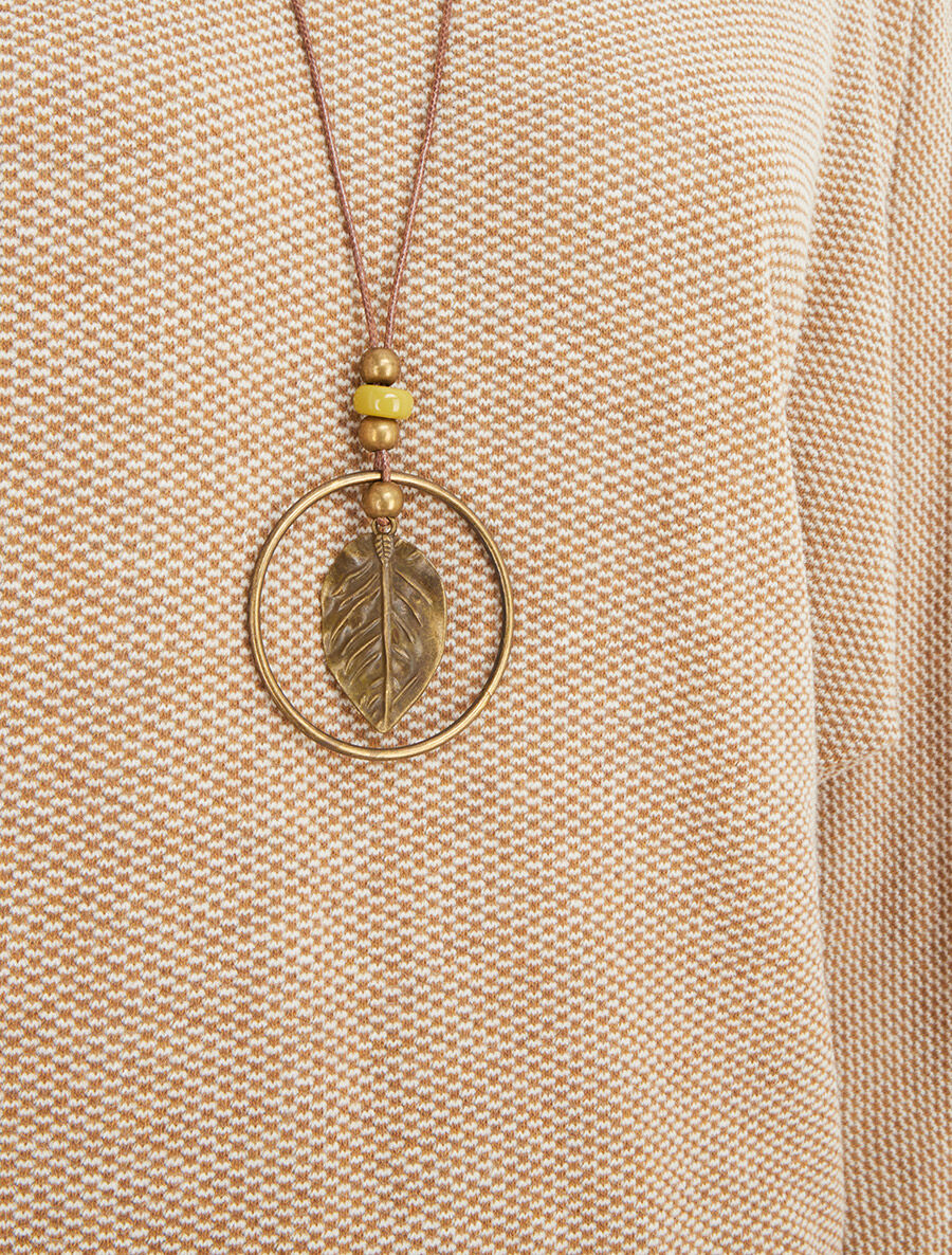 Pull fin à col rond - Camel - 3