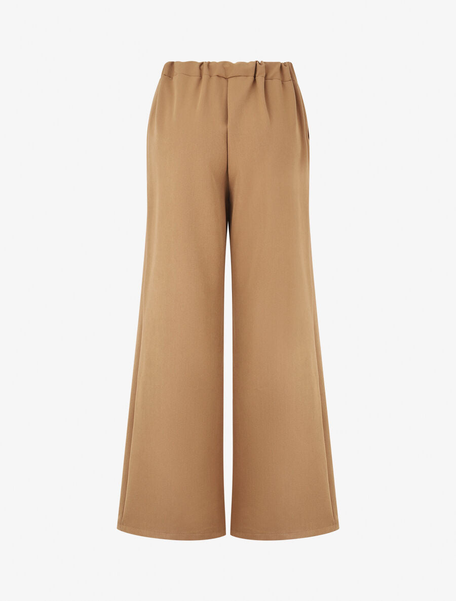 Pantalon long uni coupe ample - Camel - 2