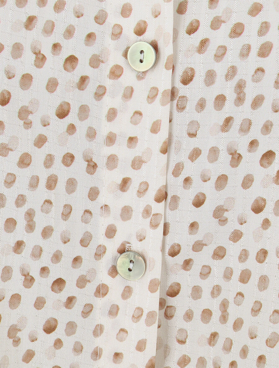Chemise sans manches à pois - Beige - 3
