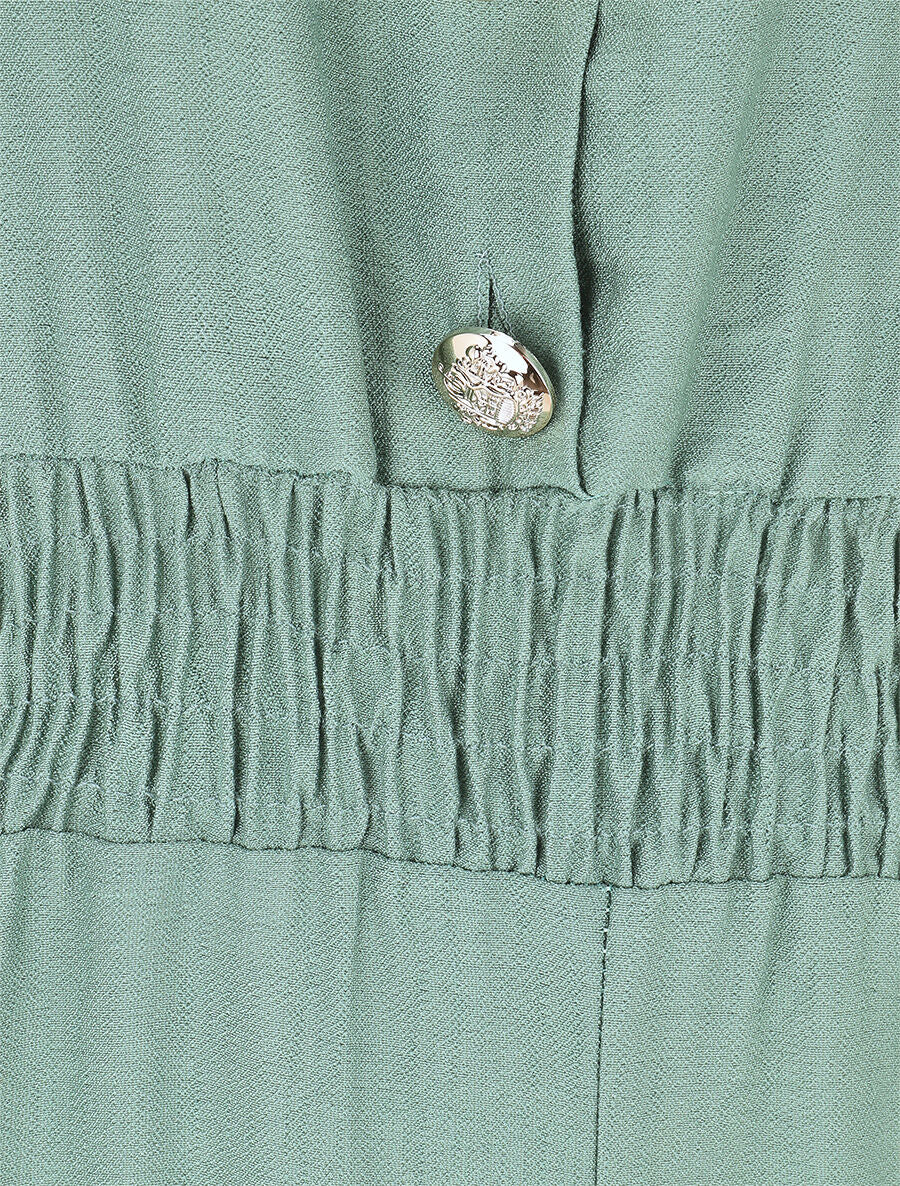 Combinaison droite taille élastiquée - Vert d&