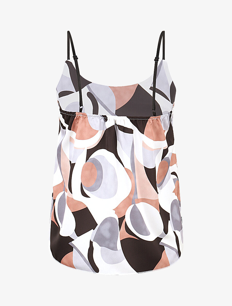 Caraco droit à imprimé abstrait - Noir - 2