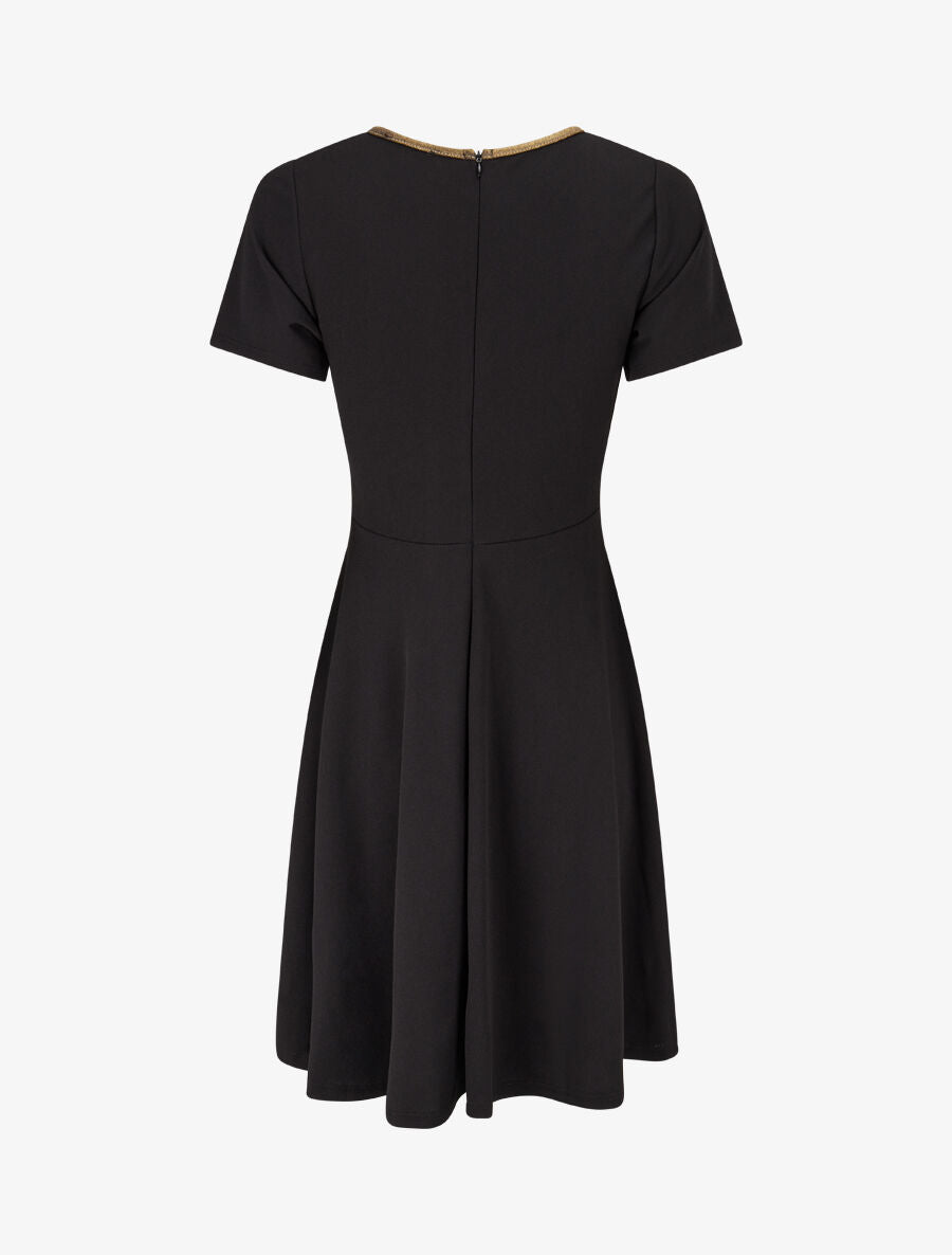 Robe patineuse à taille soulignée - Noir - 2
