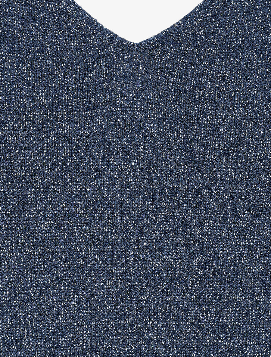 Débardeur en maille irisée - Marine - 3
