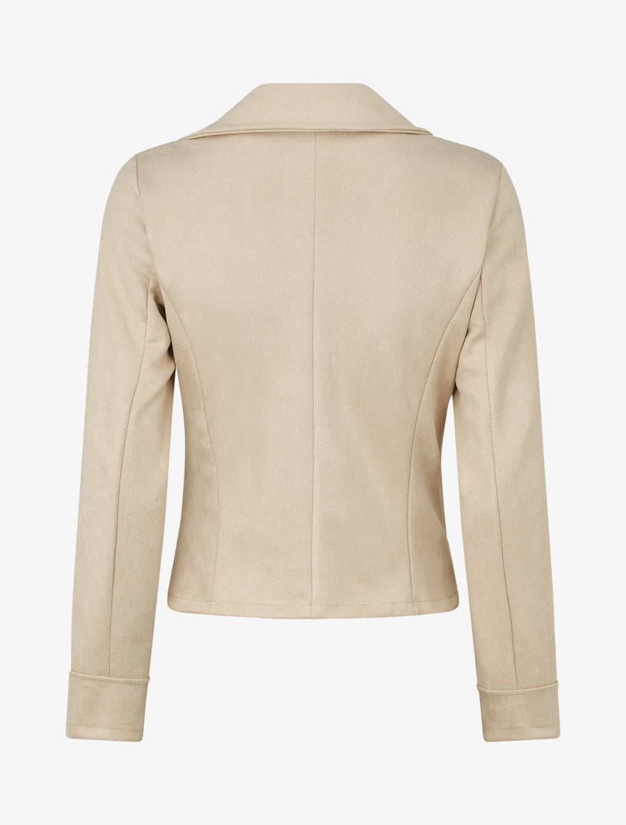 Giacca in camoscio stile perfecto - Beige