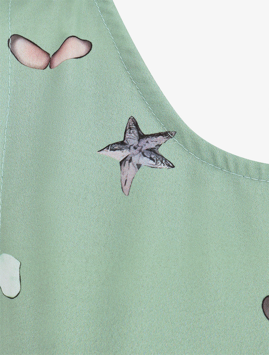 Robe à nouer imprimé coquillages - Vert - 3