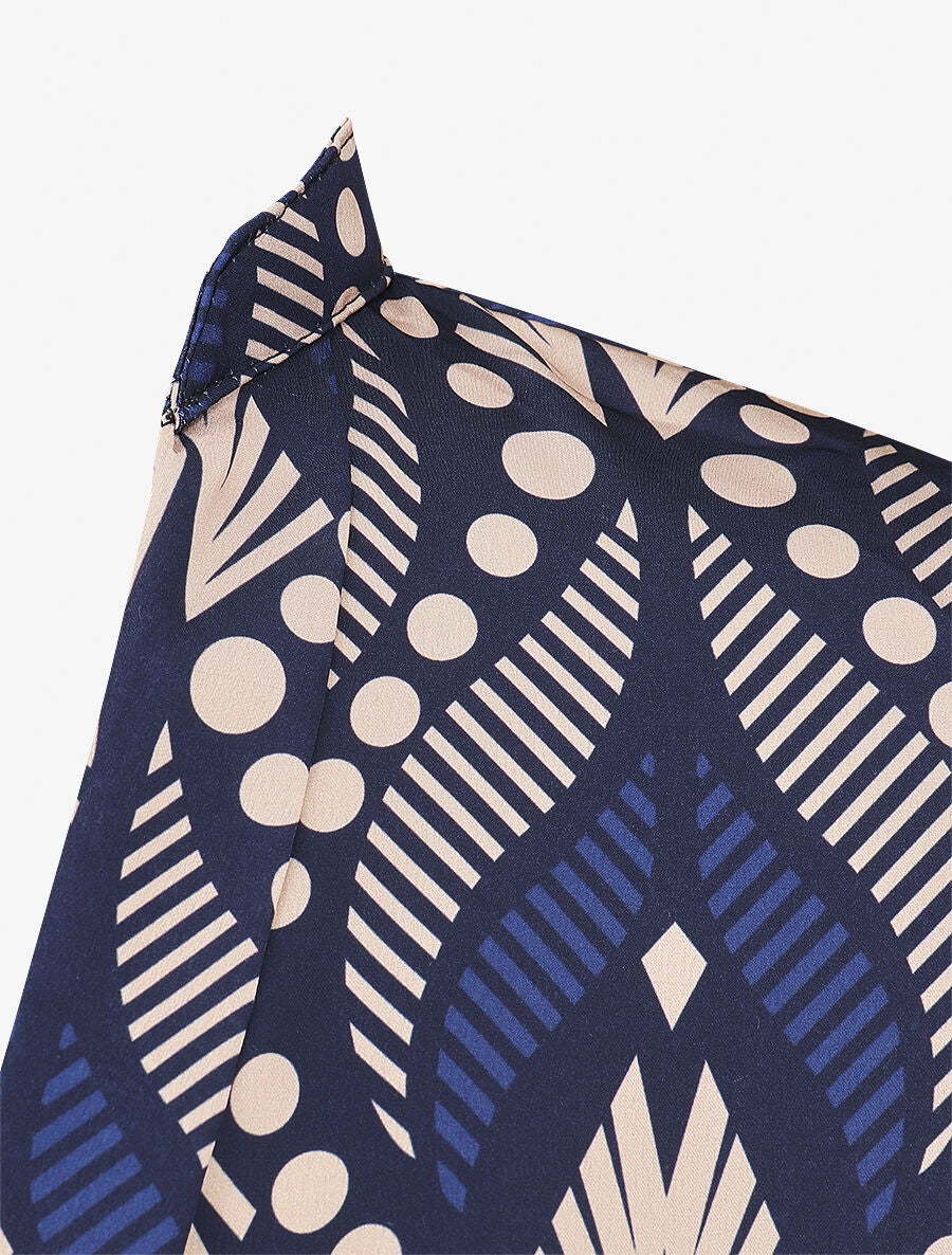 Blouse imprimé fantaisie - Marine - 3