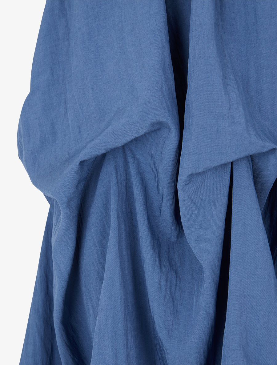 Robe longue sans manches effet bouffant - Bleu - 3