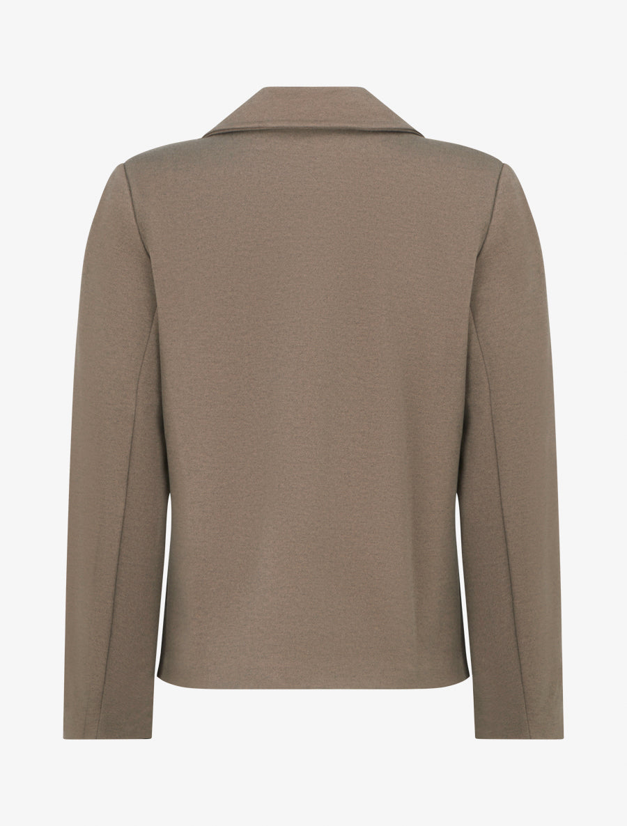Veste droite croisée - Taupe - 2