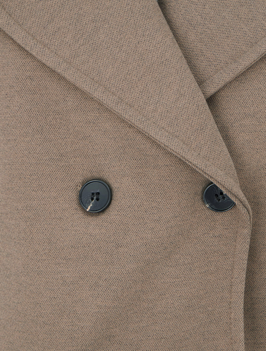 Veste droite croisée - Taupe - 3