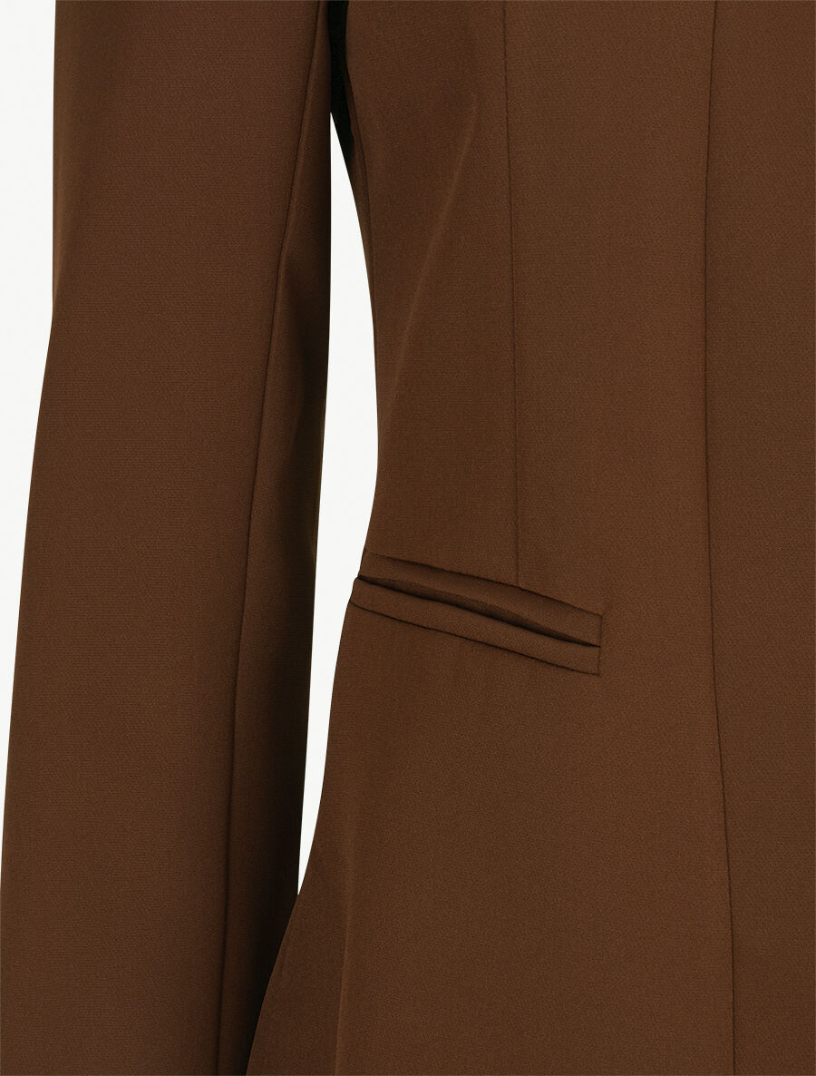 Veste à col cranté - Marron - 3