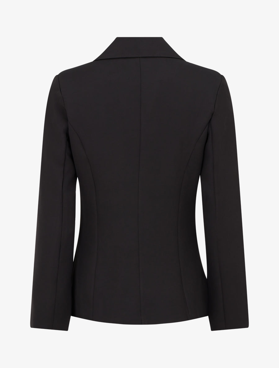 Blazer uni boutonné - Noir - 2