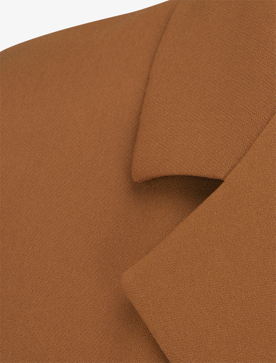 Blazer uni boutonné - Camel - 3