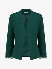 Veste droite à épaulettes - Vert sapin - 1