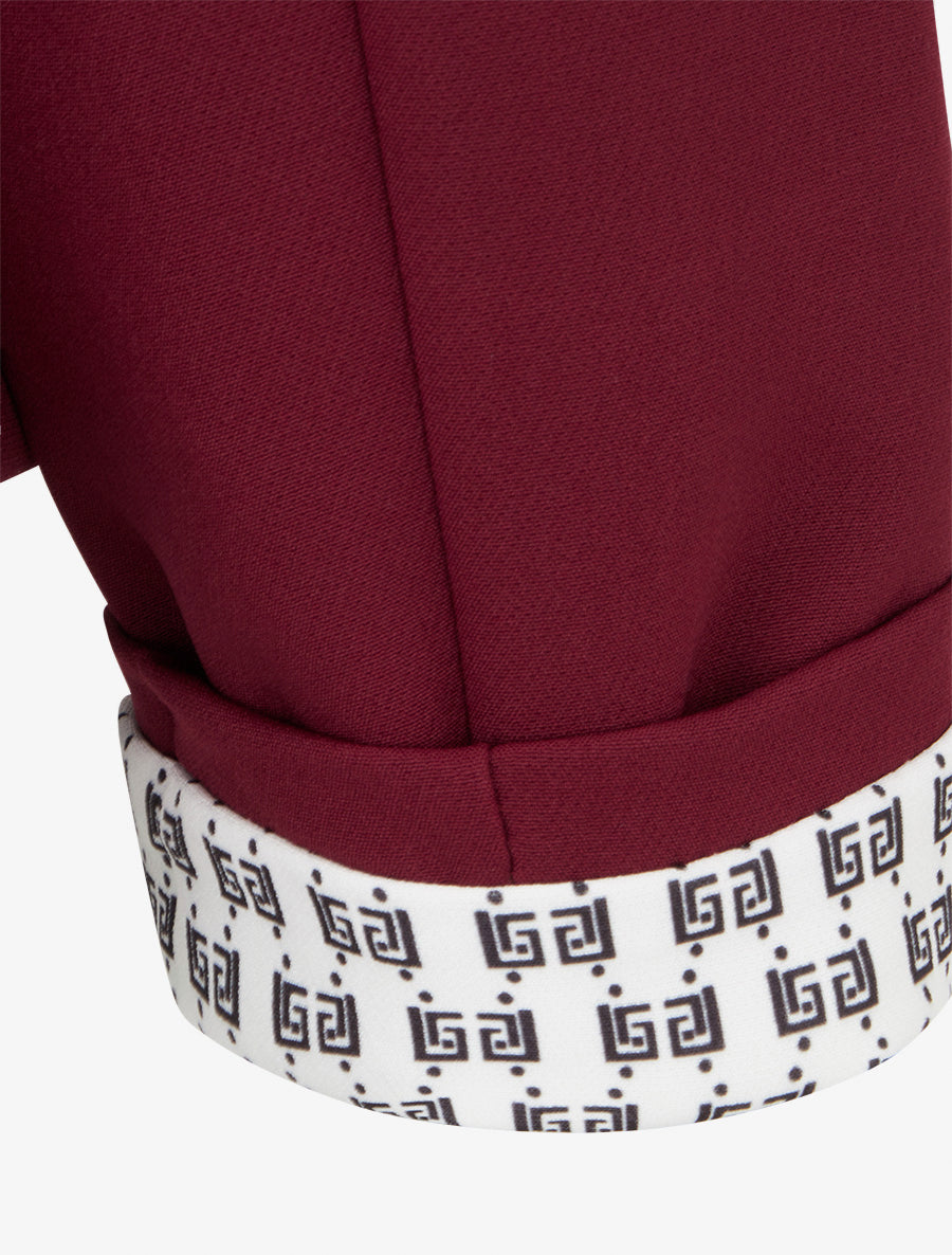 Giacca dritta con spalline - Bordeaux