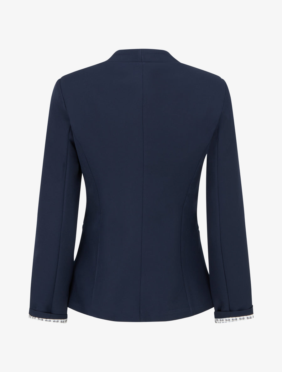 Veste droite à épaulettes - Marine - 2