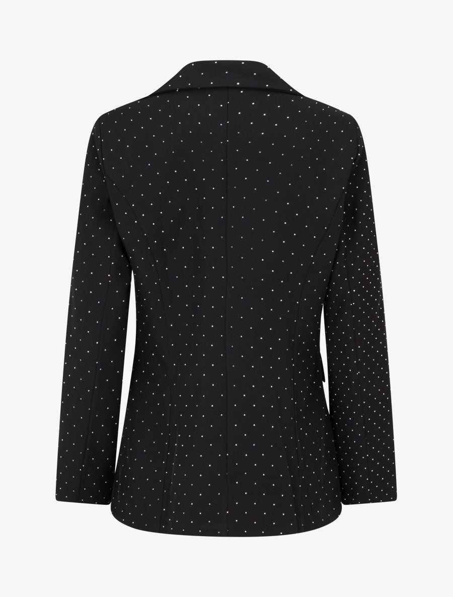 Blazer uni strassé - Noir - 2