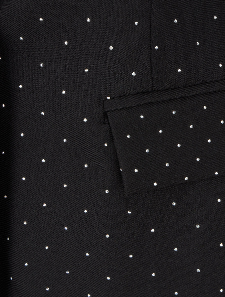 Blazer uni strassé - Noir - 3