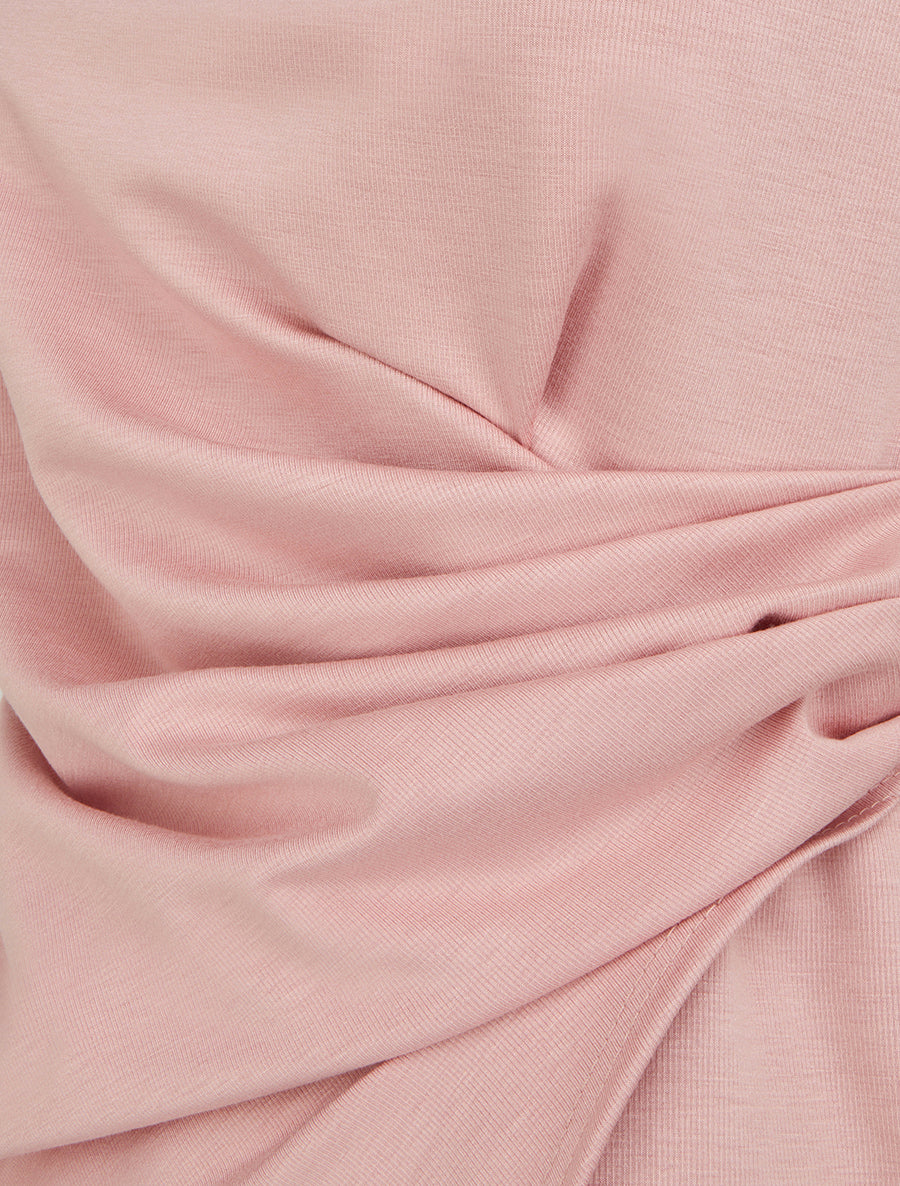 Top droit sans manches effet drapé - Rose - 3