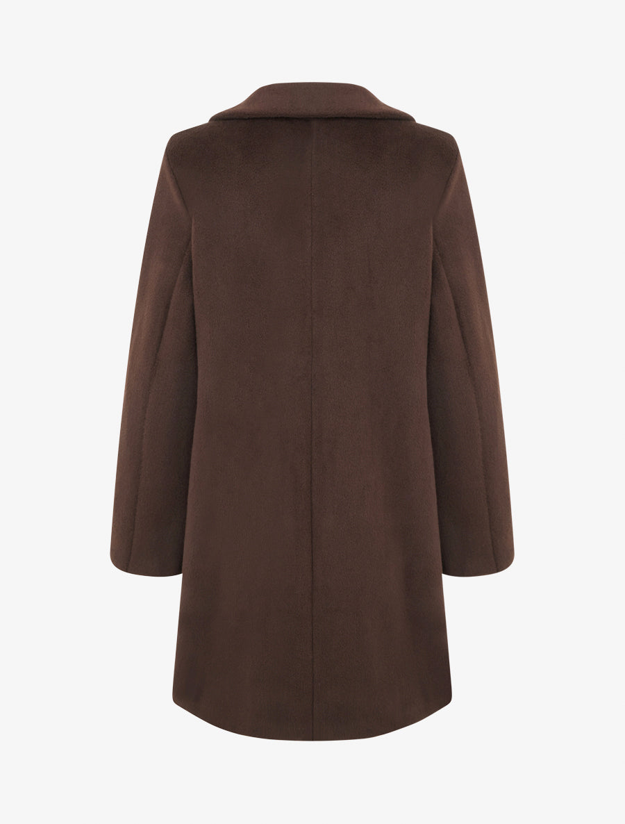 Manteau droit long - Marron - 2