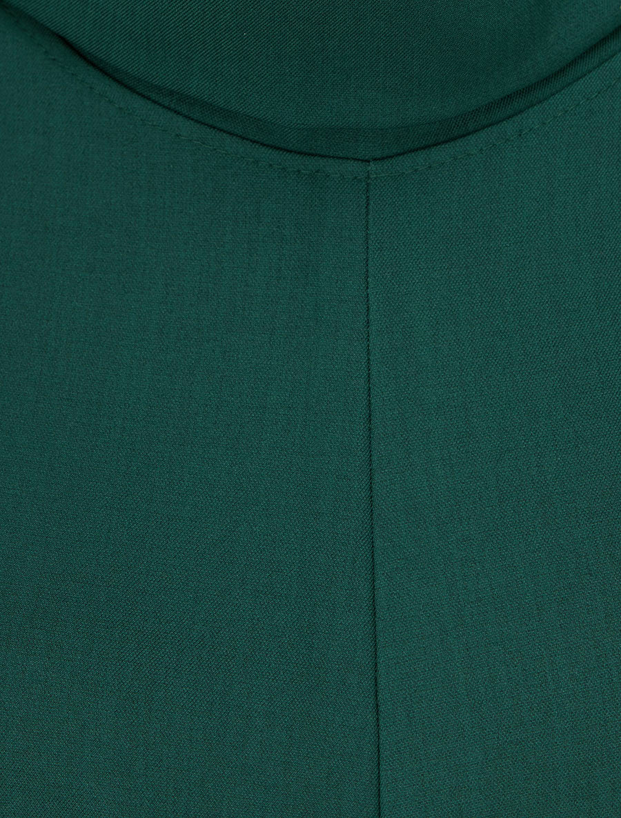 Combinaison ample sans manches à col à revers - Vert foncé - 3