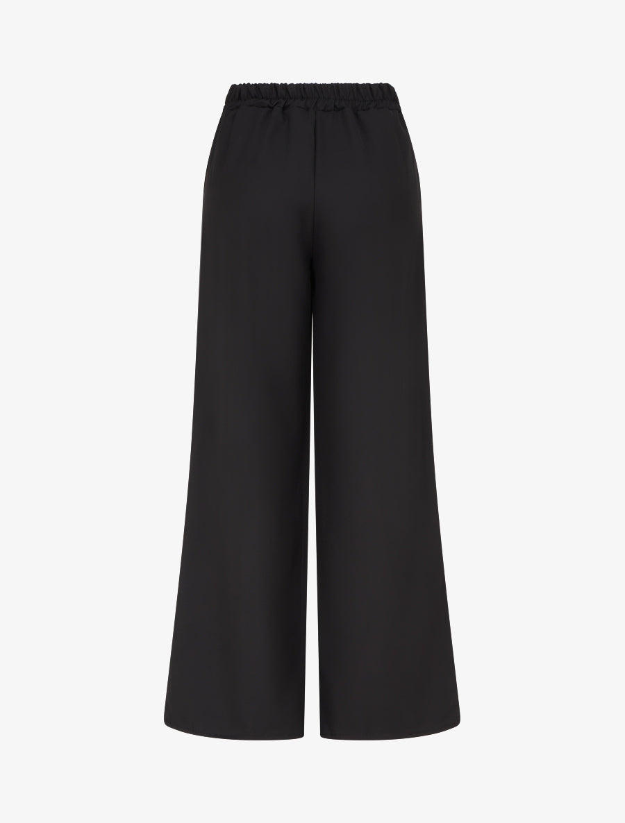 Pantalon droit à ceinture fantaisie - Noir - 2