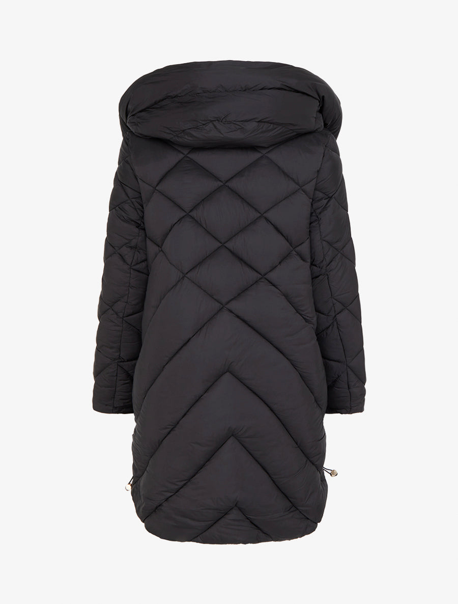 Doudoune matelassée à capuche - Noir - 2