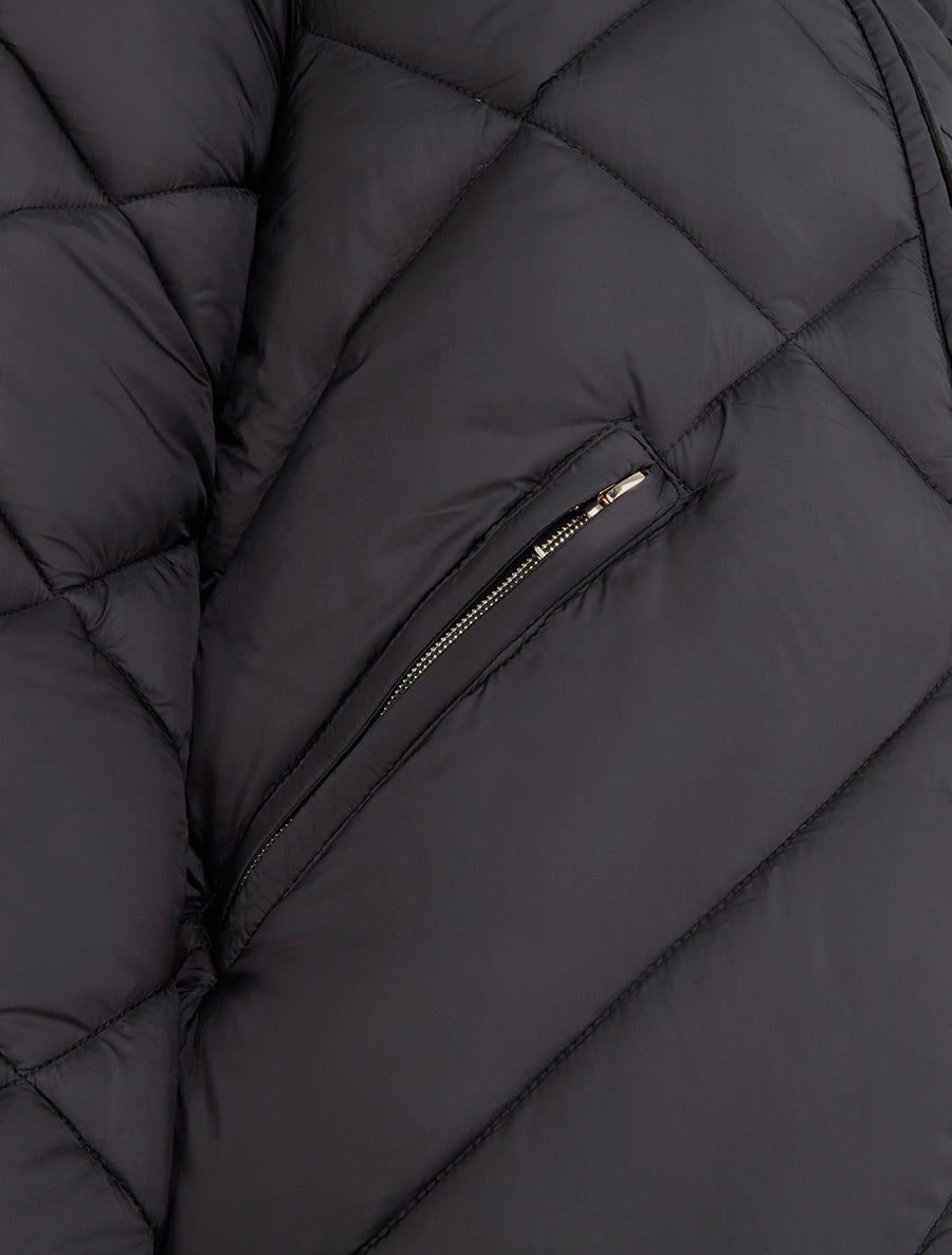 Doudoune matelassée à capuche - Noir - 3