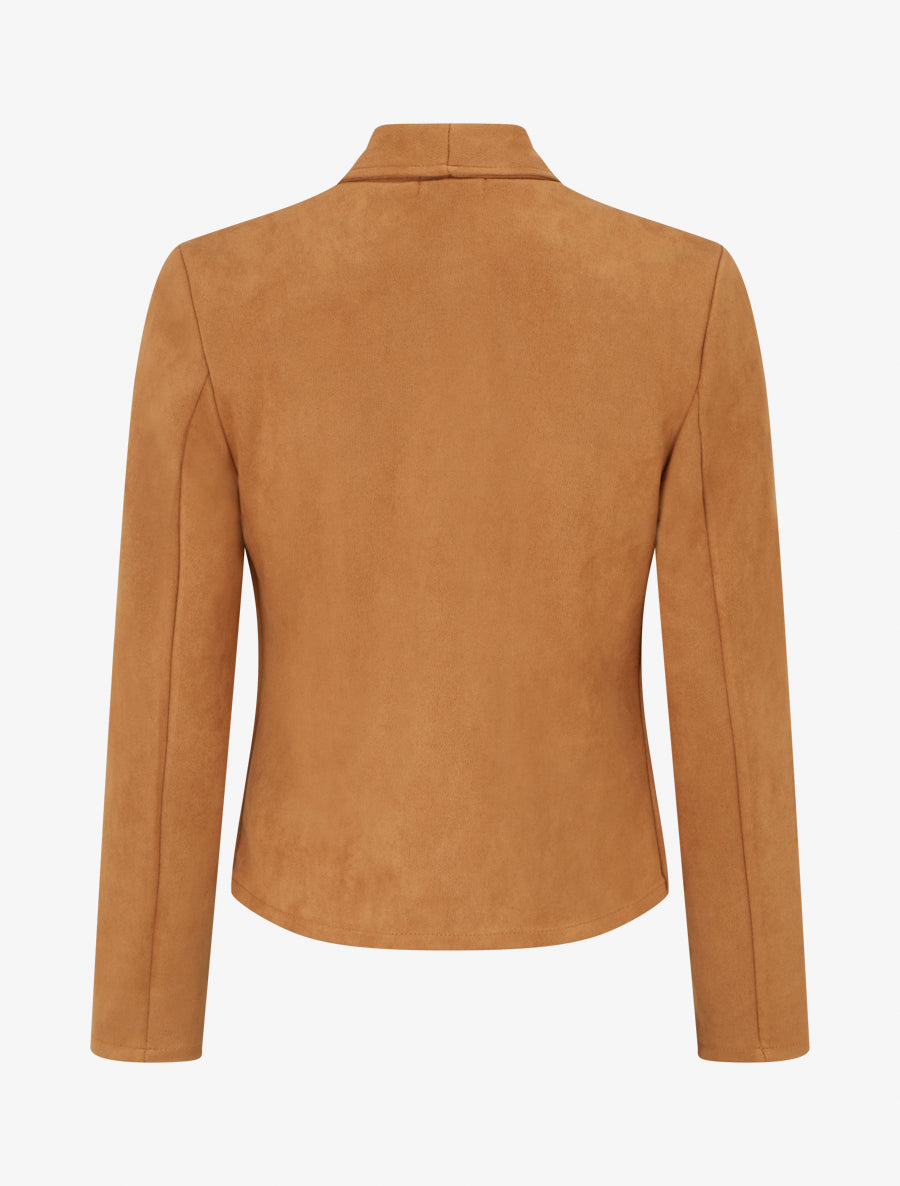 Giacca in camoscio sintetico con tasche decorative con zip - Chameau